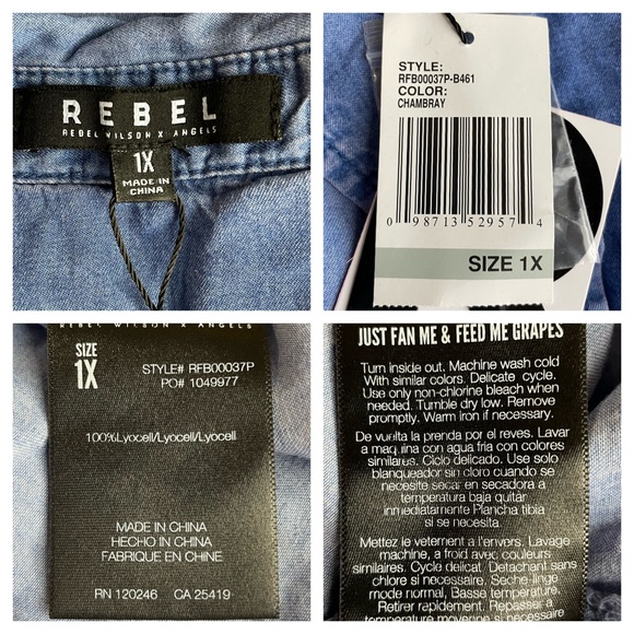 Rebel Wilson X Angels Soft Woven Army Shirt C110 - Picture 5 of 9